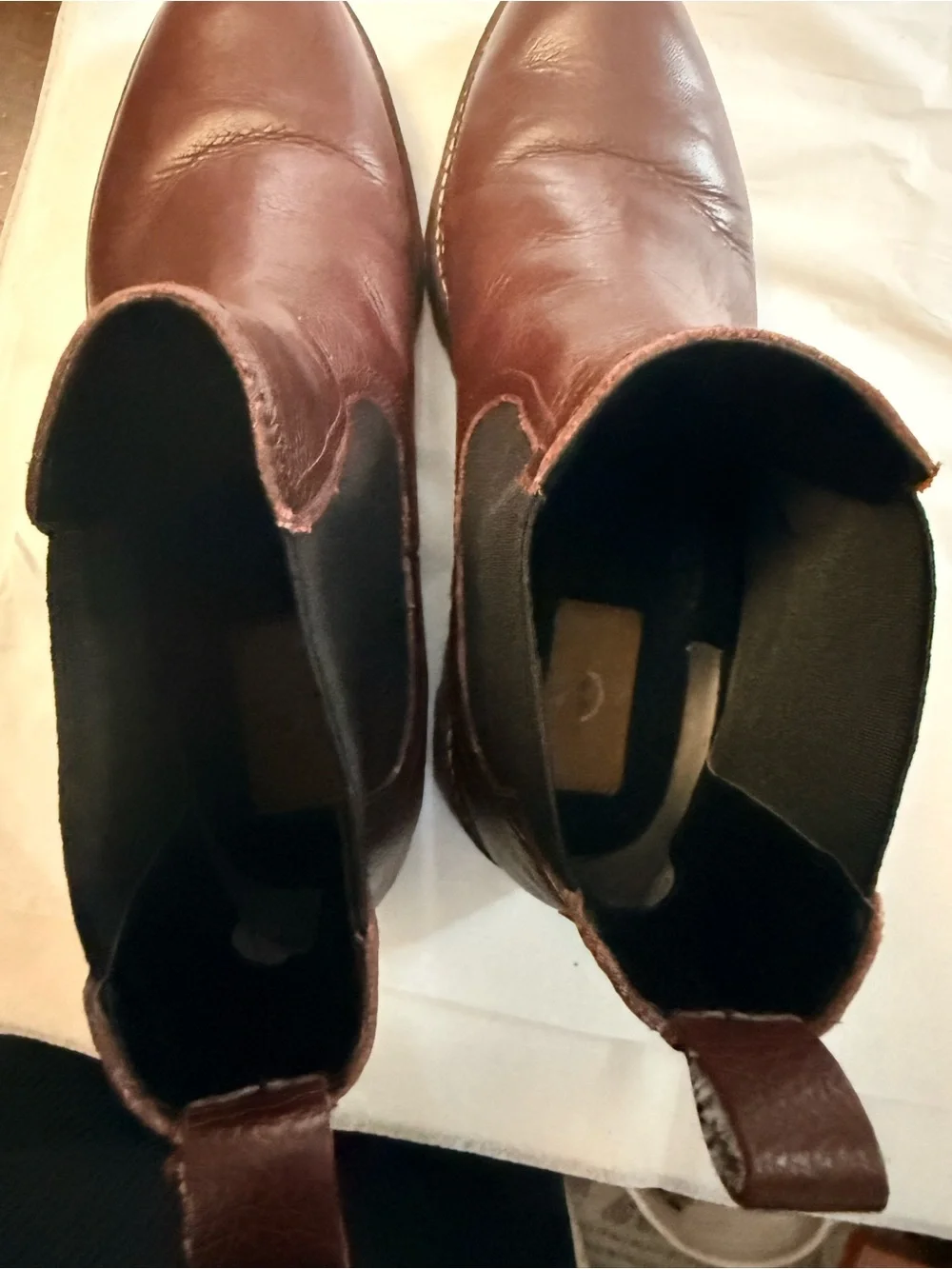 Caslon Men's Burgundy Leather water proof Chukka Boots with Black Elastic Panels